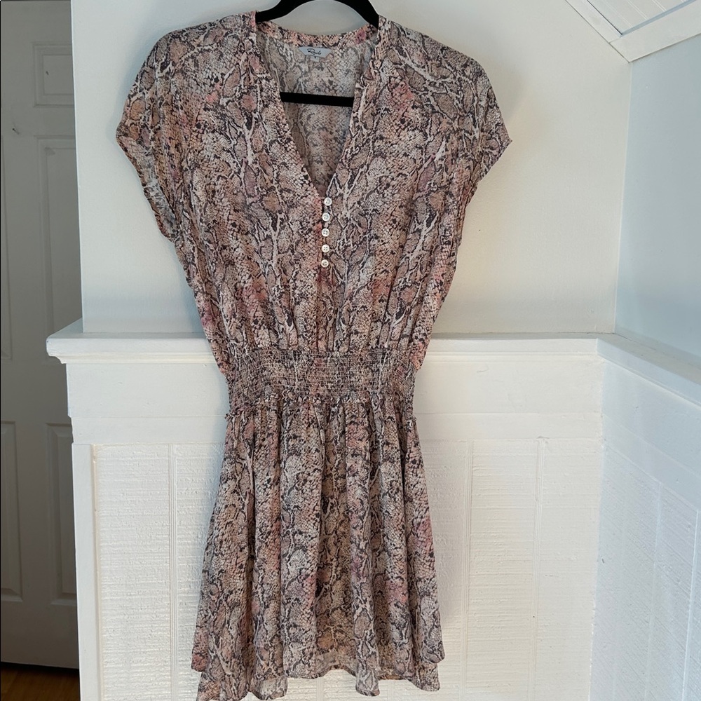 Rails Karla Mini Dress in Watercolor Snakeskin Print size Women’s Small - Picture 4 of 10